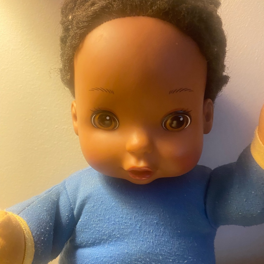16"-2001-DSI TOYS-Too Cute Twins-Interactive Boy doll-Black Hair-Brown Eyes